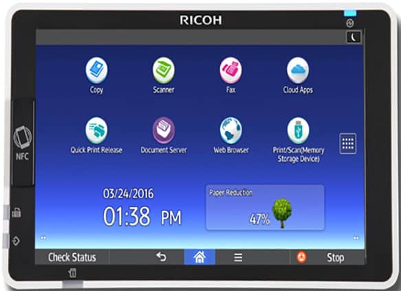 Ricoh MP9003SP ecran
